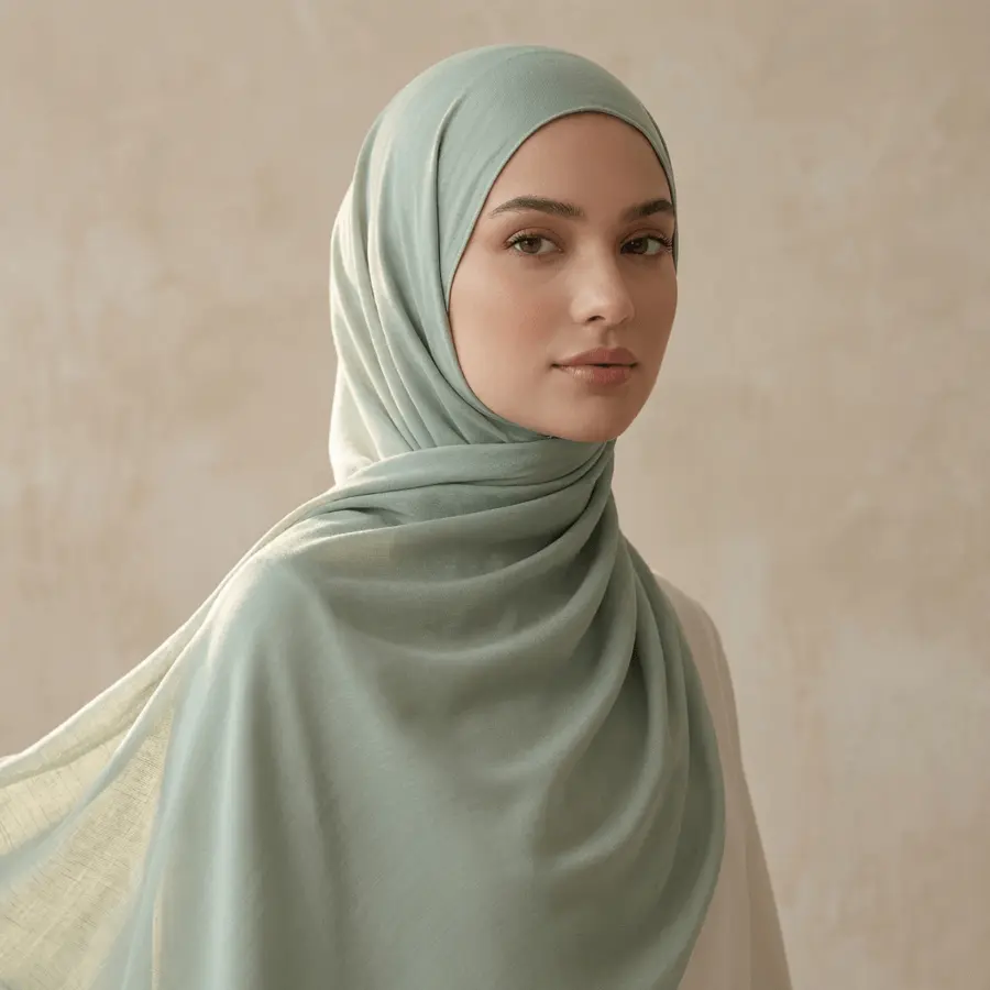 Bamboo Modal Breeze™ Hijab - Dusty Sage Green