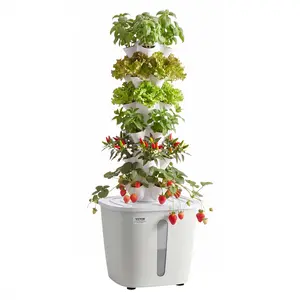 【DealsForYouDays】VEVOR Hydroponic Tower, 30 Pods 6 Tiers Hydroponics Growing System Kit with App Control, Vertical Home Garden with 20L Water Tank & Pump, Planter Germination Kit for Indoor Herbs, Fruits, Vegetables, Fathers Day, 6-Tier Vertical Design