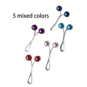 5Pcs/Set Islamic Women Headscarf Hijab U Clips Glitter Colored Imitation