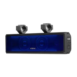 UTV ATV Sound Bar, Golf Cart Sound Bar, Bluetooth with RGB Lighting, 4 inch Speakers, Outdoor Bass Speaker, Motorcycle Audio System, Wireless & USB/AUX Connectivity, RGB Lighting Effects, Waterproof Dustproof, 500w Peak Power