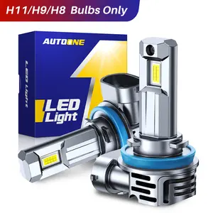 AUTOONE H11 Led Headlight Bulb, Automotive Headlamps with Cooling Fan, 6500K Car Light Bulbs  H9/H8/H16 Replacement Plug and Play, Vehicle Xenon Headlight, Pack of 2