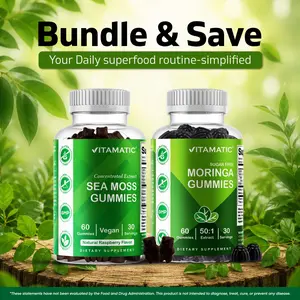 Vitamatic Best Selling Superfoods Gummies Bundle - Sea Moss + Moringa