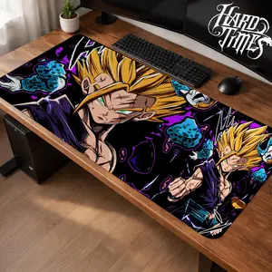 G0han DragonBall Gaming Mouse Pad Personal, Custome, Anime Desk Mat Extended Keyboard Pad Waterproof Non Slip Rubber Base Large Mousepad for PC Gamer Setup Desk Accessories 40x21 Inch,Office Gifts, Decor desktop