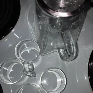 Glass Tea Set, 1 Piece Stainless Steel Filter Infusion Tea Kettle with Removable Infuser, Square GlassTea Set For Gift Giving, Anti-breakage Packaging, Glass Tea Pot