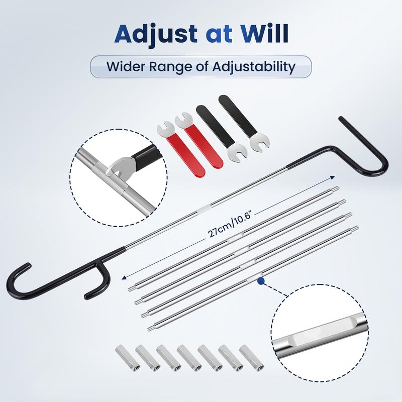 Universal 13 PCS Emergency Car Unlock Tool Set, Car Repair Tool Kit,with Air Wedge Bag & 59" Long Reach Grabber for Cars & Trucks