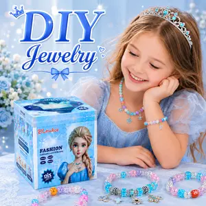 DIY Jewelry Making Kit for Girls, Bead Bracelet & Necklace Craft Set with Storage Box, Creative Jewelry Design Toy Gift for Kids & Tweens