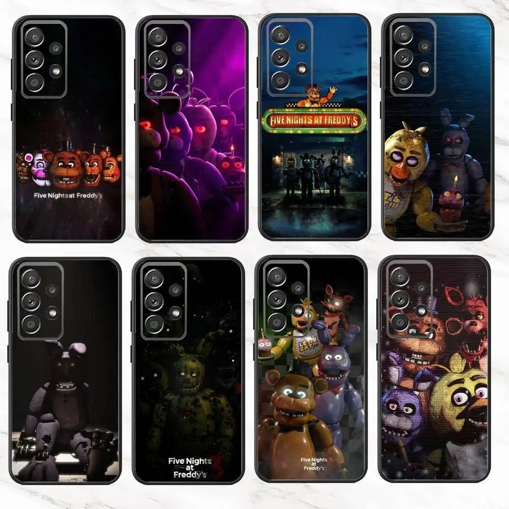 Cartoon Five Nights At -F-Freddys Fnaf   Phone Case For Samsung S25,S24,S21,S22,S23,S26,Ultra,Plus,Fe 5G For iphone 17 16 15 14 13 12 11 17Air Plus Pro Promax Black Cover