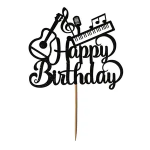 Music Lover Happy Birthday Cake Topper