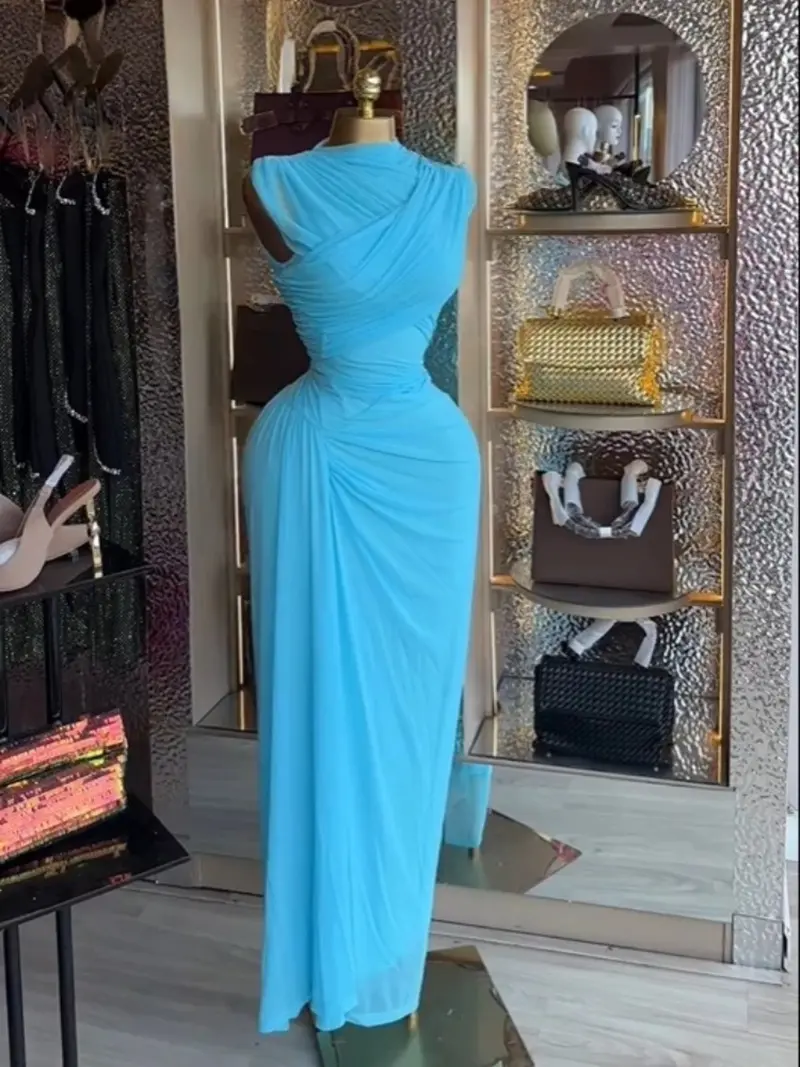 sachin and babi light blue dress Sexy elegant long party dresses women summer luxury cocktail evening  dresses woman vintage maxi sequin birthday dress vestidos main image 0