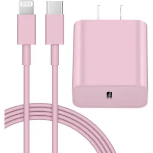 14 13 12 Fast Charger 20W PD USB C Wall Charger with 6FT Fast   for  14/14 Pro/14 Pro Max/14 Plus/13/12/11/Pro/Pro Max/Mini/Xs Max/X, iPad - Pink gift1