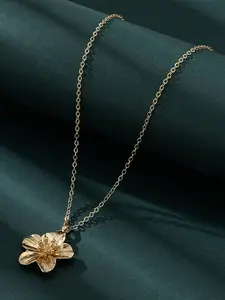 Vintage Ruffled Flower Pendant Necklace, Luxurious Unique Design Choker, Layered Jewelry Accessory Wholesale, High End Necklace