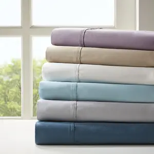 212 MAIN Queen Size 6-Piece Cotton-Rich Cross Weave Bed Sheet Set - Teal, Durable, Color Fastness, Machine Washable Cotton Blend