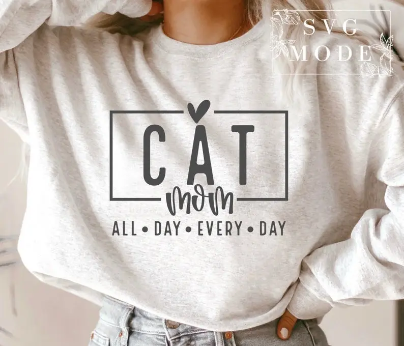 Cat Mom Tee, Kitty Mama Top, Paw Print Mom Outfit, Love Feline Shirt, Pet Lover Apparel, Cat Fan Tee, Fur Parent, Cat-Themed