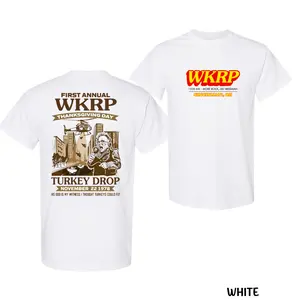 Thanksgiving Day WKRP Turkey Drop Shirt, In Cincinnati Movie Shirt, Happy Thanksgiving Shirt, Drop Turkey Unisex 2 Sides T-Shirt, 100% Cotton Shirt, Vintage Shirt