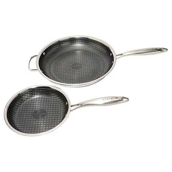 Chef Jet Jet Tila Hybrid Tri-Ply 8" and 12" Nonstick Skillet Set