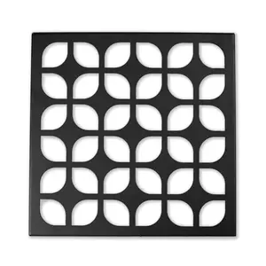 Breeze Block Metal Wall Tile: 7" x 7" Black