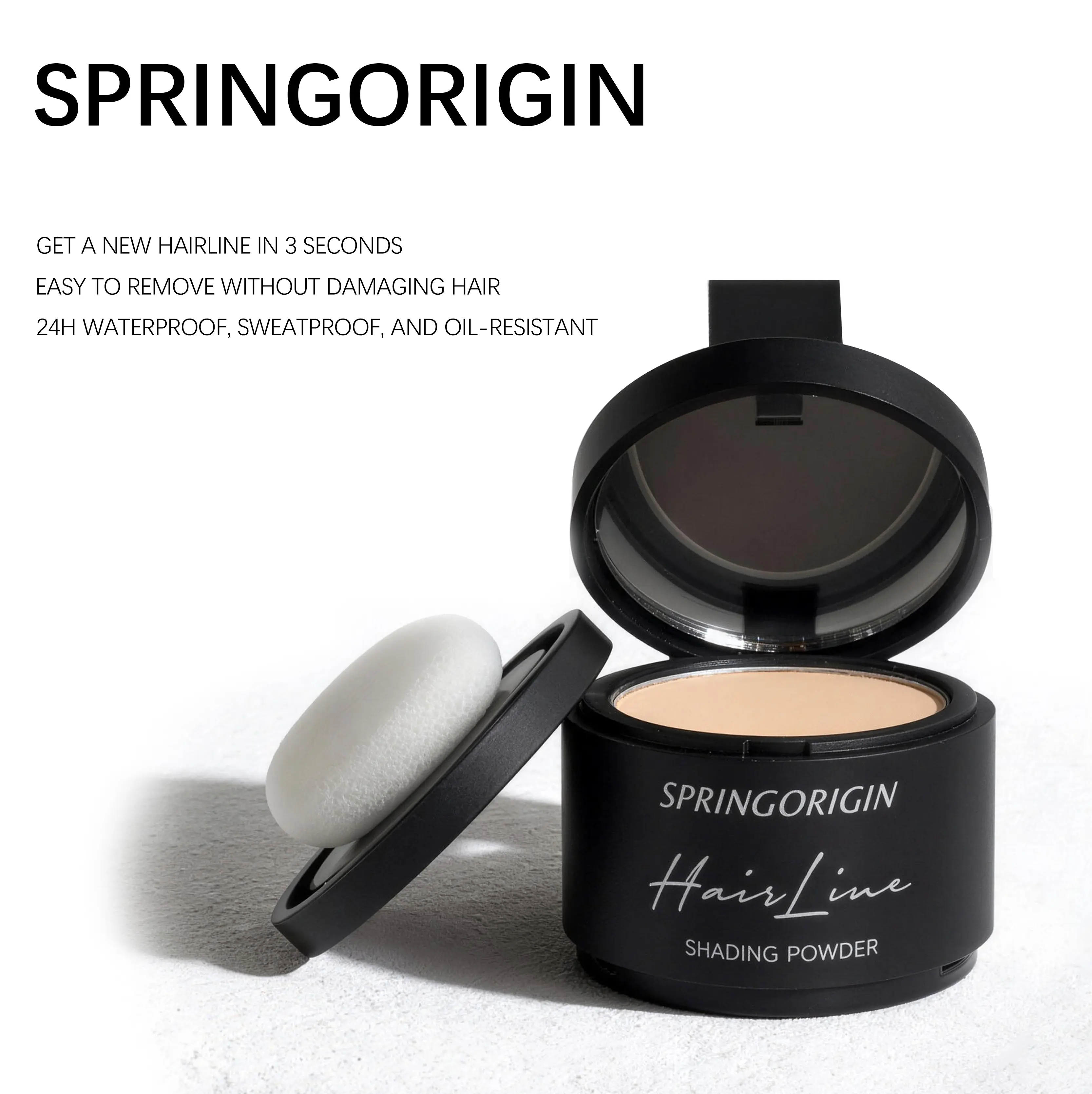 Springorigin Hairline Powder - Root Touch Up Hair Color for Gray Coverage & Blonde Refresh,48 Hour Stain Proof,Thickening & Concealing for Women & Men,Trending on TikTok,Haircare#Summervibes