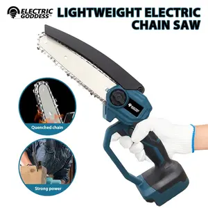 20V 4-Inch Cordless Mini Chainsaw, 1-Hand Portable Electric Saw for Tree Trimming, Wood Cutting, Garden Pruning