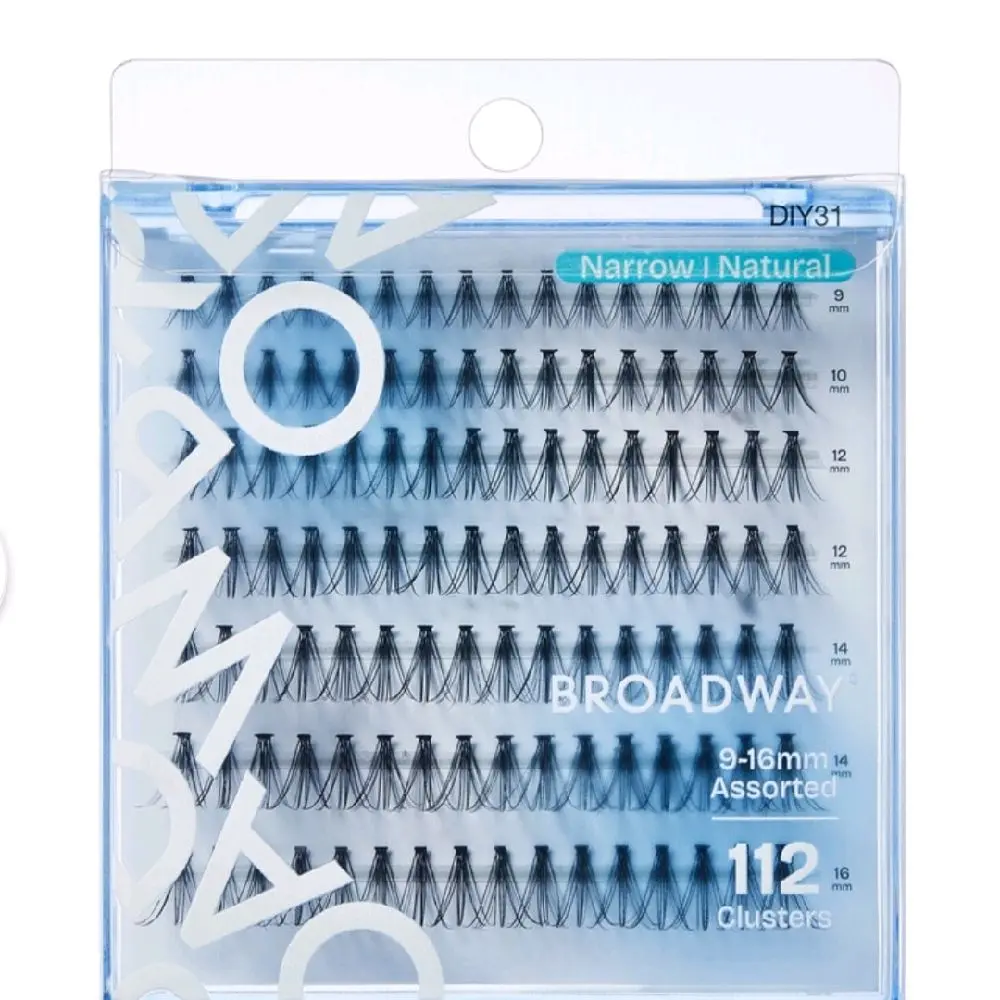 Everyday Glam Lash Clusters DIY31  - 112 Assorted Clusters for Natural Look - 9-16mm Narrow Bands - Easy Customization for Daily Wear DIY31
