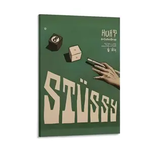 HypeBeast Room Decor Urban Wall Art Poster 8 Ball Stusy Cool Street Art Gift for Him Rolled Posters