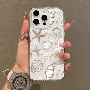 Soft Girl Magnetic Case for iPhone11/12/13/14/15/16/17/promax, Seashell Pattern Lightweight, Drop-Proof, MagSafe Compatible | Perfect for Teen Girls