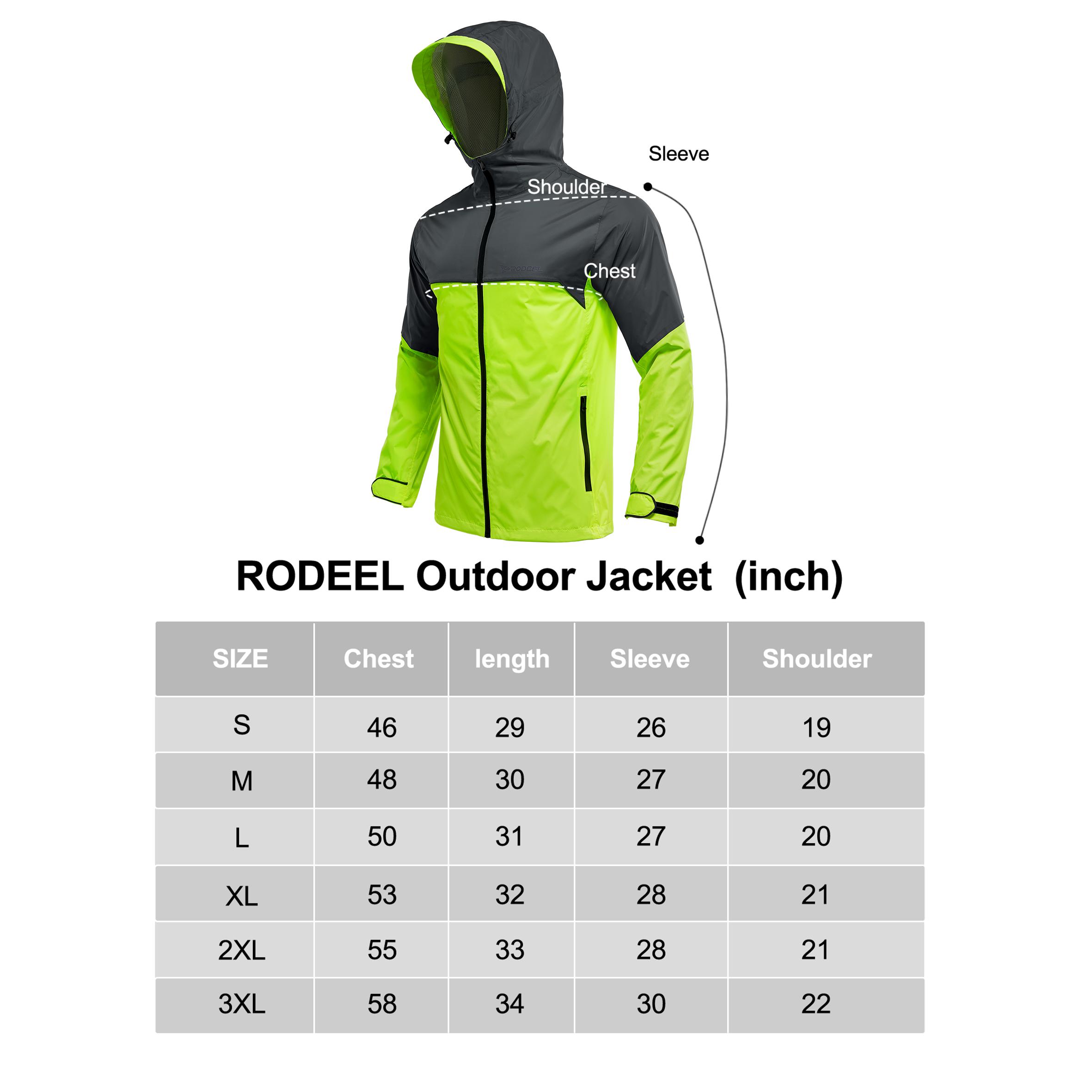 【RODEEL】710 Waterproof Jacket with Storage Pouch Men High Visibility Lightweight Breathable Hooded Rainwear Durable Rain Coat Weatherproof Windbreaker For Outdoor Sports Hiking Camping Fishing Boating Construction Landscaping Gardening, Holiday Gift 【RODEEL】710 Waterproof Jacket with Storage Pouch Men High Visibility Lightweight Breathable Hooded Rainwear Durable Rain Coat Weatherproof Windbreaker For Outdoor Sports Hiking Camping Fishing Boating Construction Landscaping Gardening, Holiday Gift