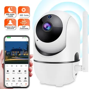 Indoor HD Camera,2.4GHz WiFi Camera for Home Security,Night Vision,Multisharing and Motion Detection,Dual Storage Options and Two-Way Audio,Easy & Quick Install