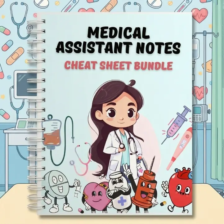 Medical Assistant Notes and Quick Reference Bundle, Medical Assistant Study Guide, Nursing Learning Notes and Educational Resource