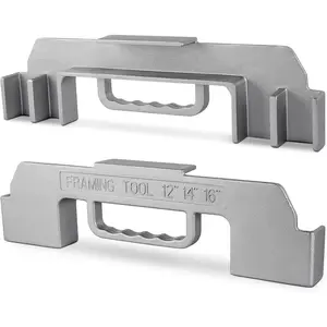 3 In 1 Framing Tools,12/14/16 On-Center Stud Layout Tool,Framing Spacing Tool, Cast Aluminum Wall Stud Framing Tool,Precision Measurement Jig Tool For woodworker,building,Furniture DIY (1PACK)