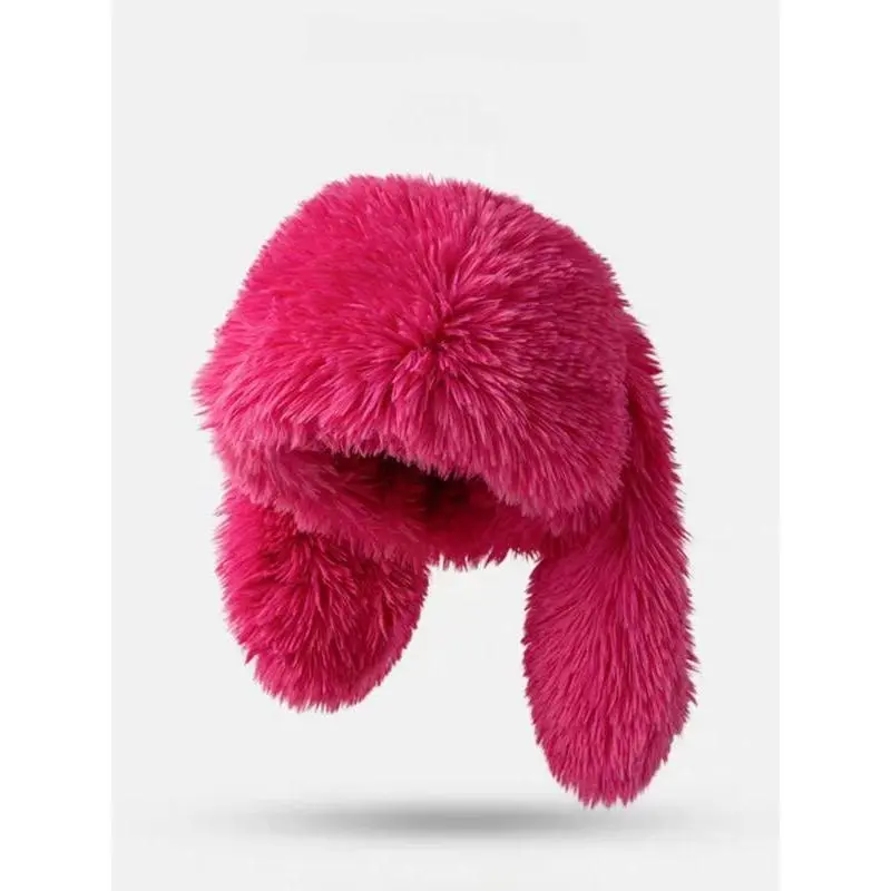 Unisex 2026 Thick Warm Plush Funny Bunny Fisherman Hat  display picture 2