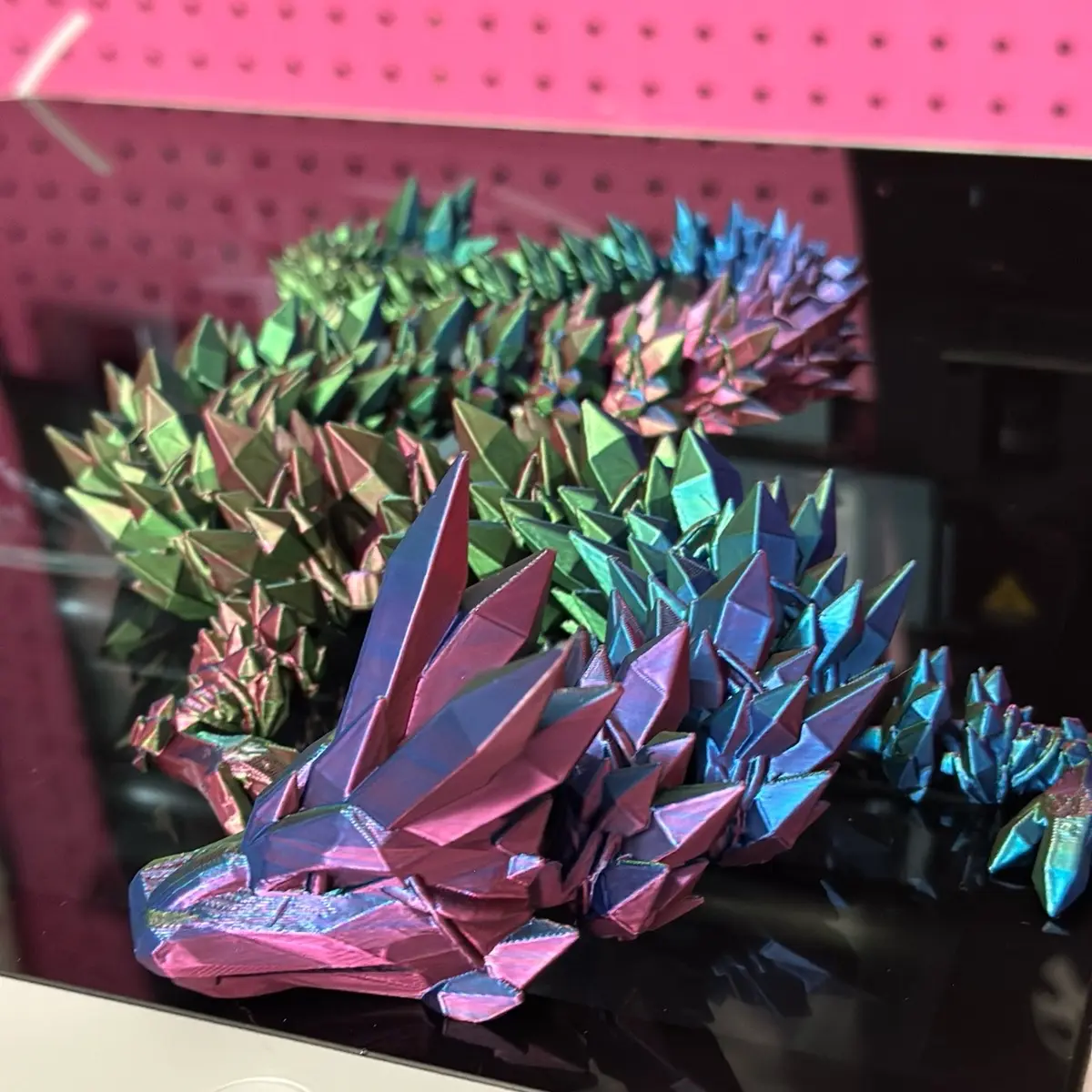 Large 24in Articulating Crystal Dragon | Large Dragon With Egg Decor Decoration