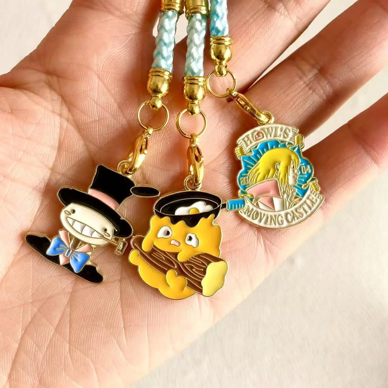 3PCS Cute Metal Hanging Decorative Charms Home Decor Phone Charms