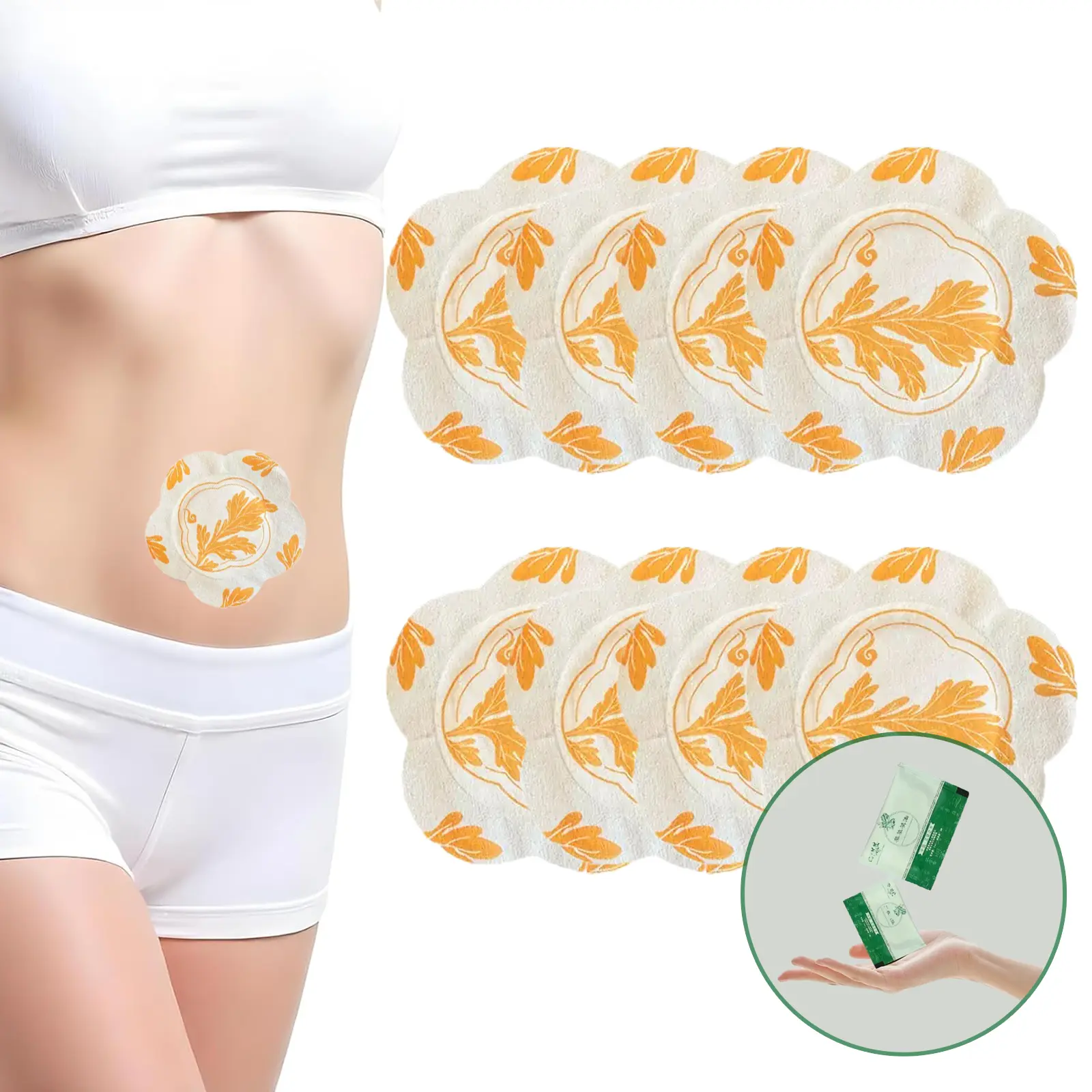 Non-Woven Fabric Belly Button Body Patches - Adhesive Fix Cosmetic Patches for Scar Management, Scar Repair, Skincare (Home & Party Bag Gift Supplies), Body Patch, Adult