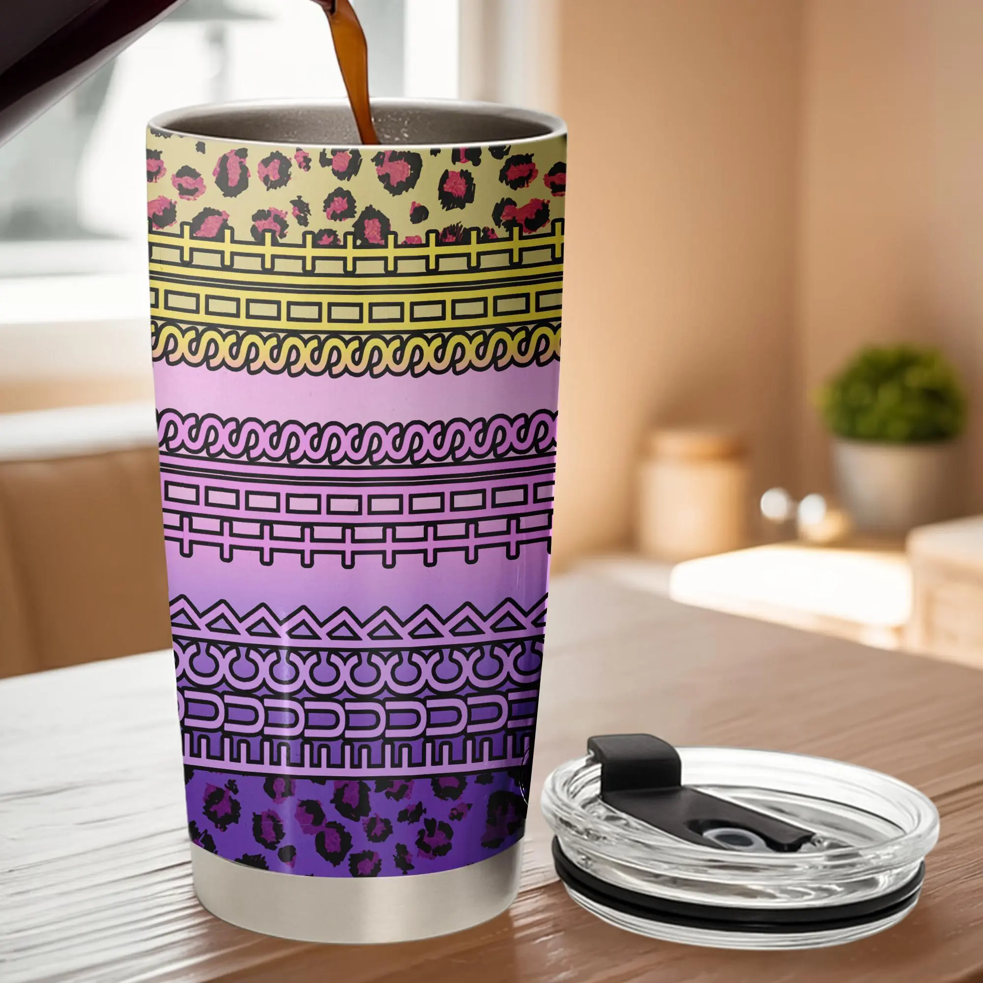 20oz Hidden Message Insulated Stainless Steel Flask - Pastel Color, Leakproof Drinkware for Coworkers, Sarcastic Office Humor, Iced Tea & Coffee Cup Gift
