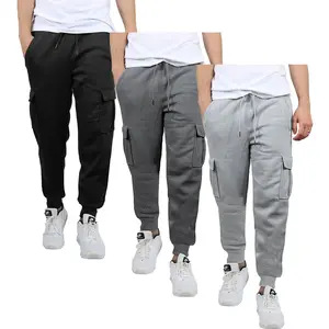 3 Pack Men's Fleece Lined Cargo Jogger Sweatpants (Sizes S-2XL) 3 Pack Men's Fleece Lined Cargo Jogger Sweatpants (Sizes S-2XL)