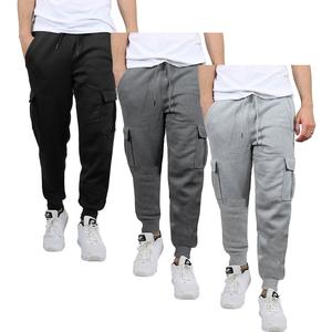 3 Pack Men's Fleece Lined Cargo Jogger Sweatpants (Sizes S-2XL)