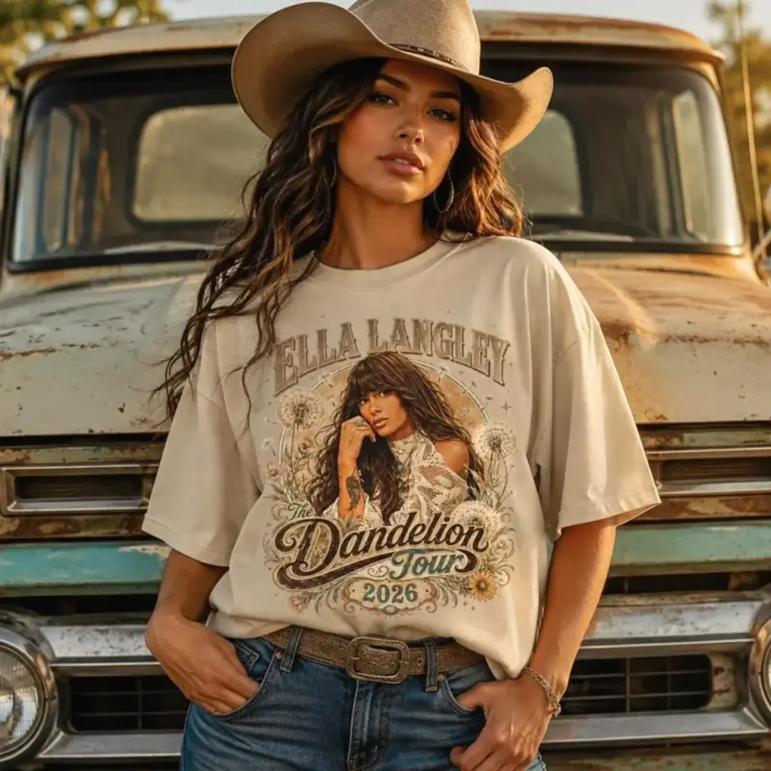 Ella Langley Vintage T-Shirt, Retro 90s Music Graphic Tee, Western Concert Shirt Gift AKZ