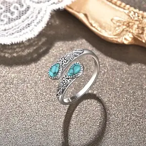 Sterling Silver Natural Moonstone Ring for Women, Adjustable Sunflower Thumb Ring, Vintage Spoon Ring, Labradorite Ring – A Gift for Mom, Wife, Sister, or Her jewelry