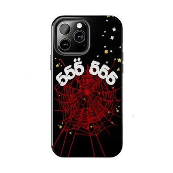 Vintage 555555 Sp5der Black Case , iPhone 17 16 15 14 13 12 11 X 8 7 Pro Max/Pro/Mini, SAMSUNG GALAXY 21 S22 S23 S24 25 26 ULTRA PLUS Shockproof Anti-Drop Protective Cases