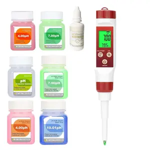 pH Meter for  with pH Buffer Solution 4/7/10,  Digital  pH Tester, Accurate Canning pH Test Kits with ATC, Professional Fermenting pH Test Pen, for Bread Cheese Sushi Rice