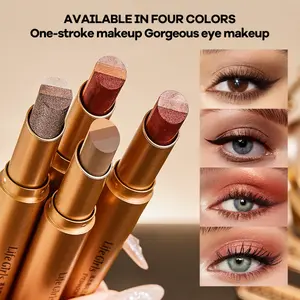 Cream Eyeshadow Stick - 4 Shades with Matte & Shimmer Finishes, Easy-to-Apply Formula for Quick Everyday Makeup Blend