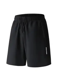 Men's Letter Print Drawstring Waist Gym Shorts, Regular Fit Casual Breathable Comfortable Shorts for Summer, Men's Bottoms for Gym Workout Running