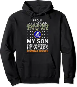 My Son Wears Combat Boots-Proud Seabees Mom Camouflage Army Pullover Hoodie - Wesleylewi Shop 78B0B2DKHWV6