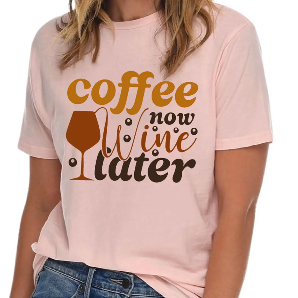 Coffee Now Wine Later-DTF Transfer Ready To Press