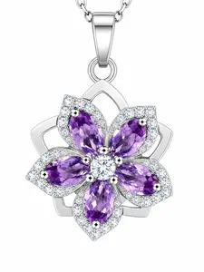 KONPJE Rotating Gold/Silver Flower Necklace – Fidget Pendant with Crystal,Trending Now  – Gold-Tone Adjustable Chain, Versatile Wear for Work & Date Gold Crystal Bloom Necklace  The TikTok Famous Stress-Relieving Jewelry – Adjustable & Everyday Elegant,su