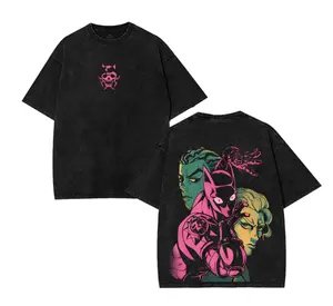 "JOJO" KILLER QUEEN & Kira Yoshikage Anime Oversized T-Shirt, Heavyweight Cotton Shirt, Comfort Fit Top Gamis graphic tees men gifts Fabric Menswear graphic t shirts