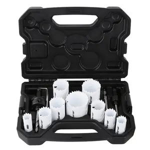 Vearter 15Pcs 19mm-51mm(3/4"-2'') M42 Bi-Metal Cobalt Hole Saw Kit With Arbor For Sheet Metal Wood Drywall Aluminum Plasterboard