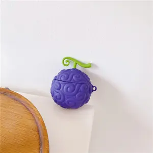 1 piece of fruit shaped headphone protective case, anti drop and durable silicone headphone case, Apple wireless Bluetooth headphone case, suitable for AirPods 1/2/3/4/pro/pro 2/pro 3, Headphone Accessories