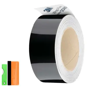 2 inches x 25 Feet Gloss Black 3M 2080 Vinyl  Kit for Black Out Chrome Delete Window Trim Door Trim with Tool Kit
