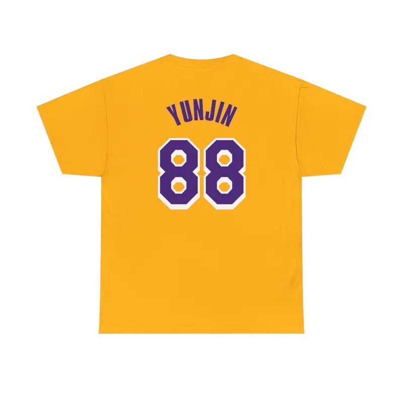 LE SSERAFIM K-POP Unisex Basketball Jersey Cotton Crew Neck Tee (Yunjin)